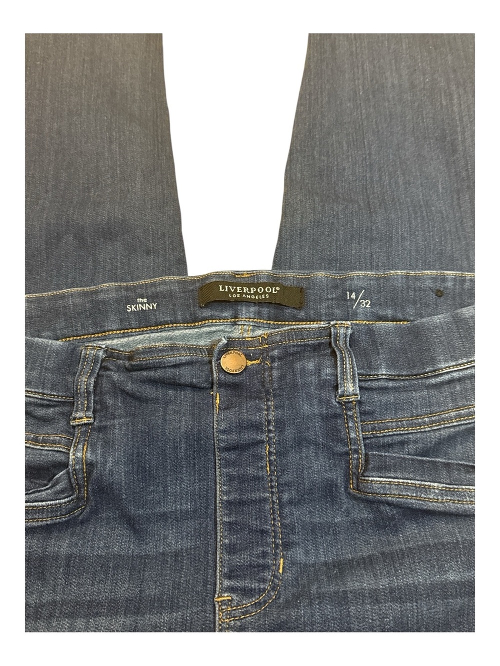 Liver Pool Los Angeles Women's Skinny Jeans Blue pull on 14/32 - Picture 3 of 6